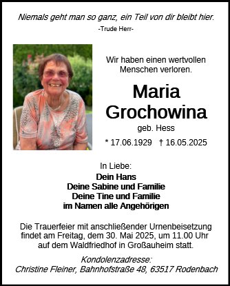Maria Grochowina
