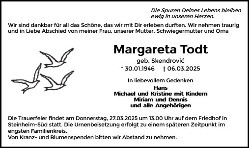 Margareta Todt-Skendrovic