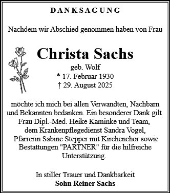 Christa Sachs