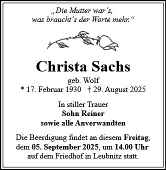 Christa Sachs