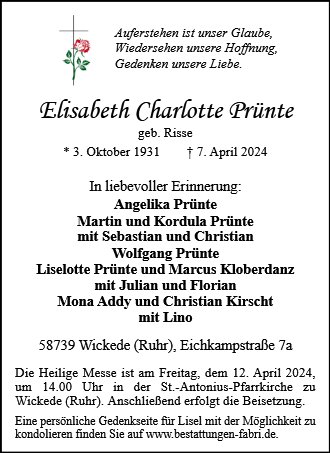Elisabeth Charlotte Prünte