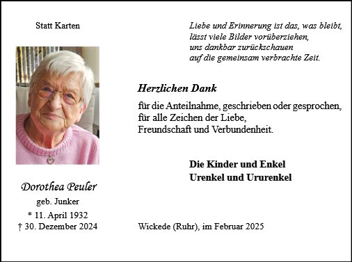 Dorothea Peuler