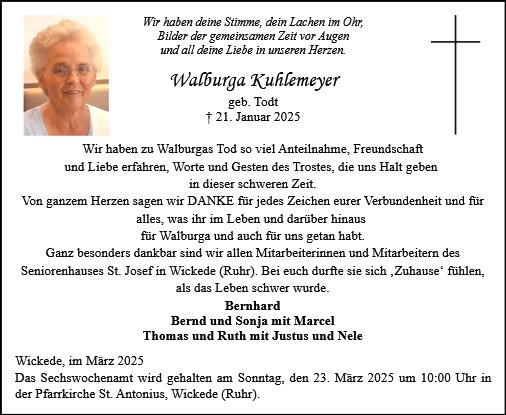 Walburga Kuhlemeyer