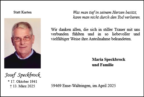 Josef Ferdinand Speckbrock