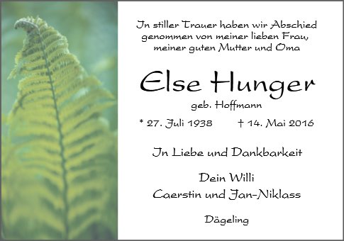 Else Hunger
