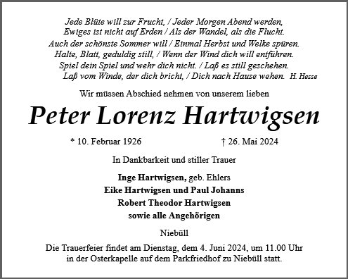 Peter Lorenz Hartwigsen