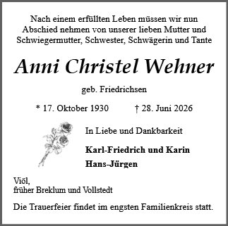 Anni Christel Wehner
