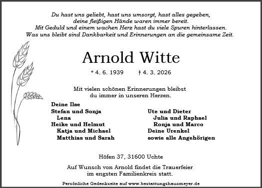 Arnold Witte