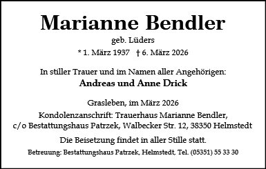 Marianne Bendler