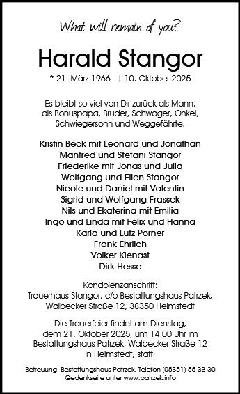 Harald Stangor