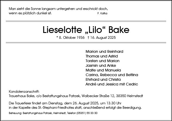 Lieselotte Bake