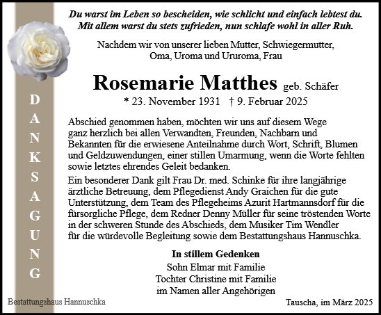 Rosemarie Matthes