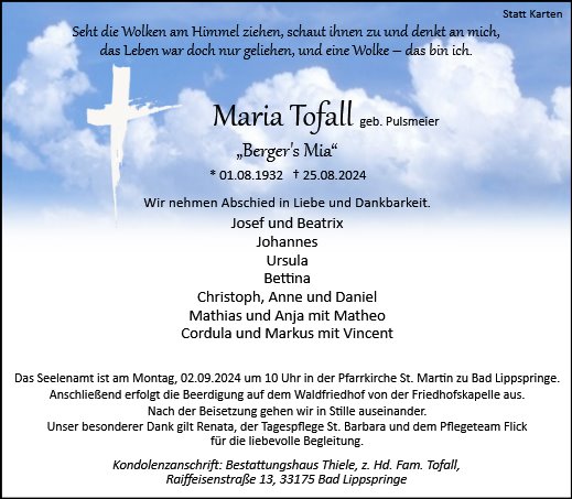 Maria Tofall