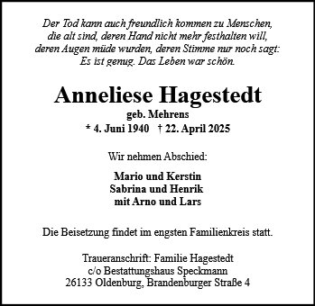 Anneliese Hagestedt