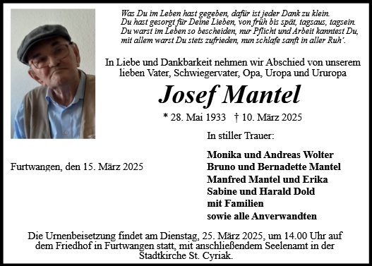 Josef Mantel 