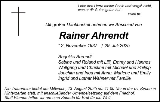 Rainer Ahrendt