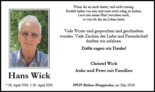 Hans Wick