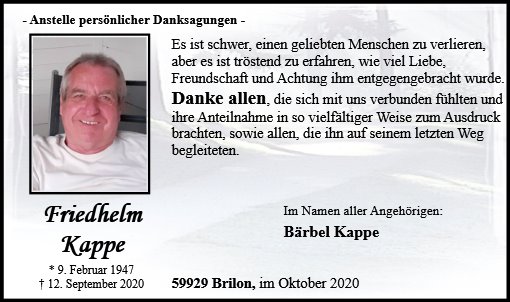 Friedhelm Kappe