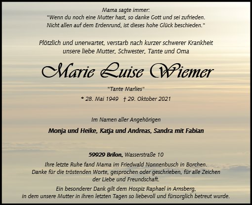 Marie Luise Wiemer