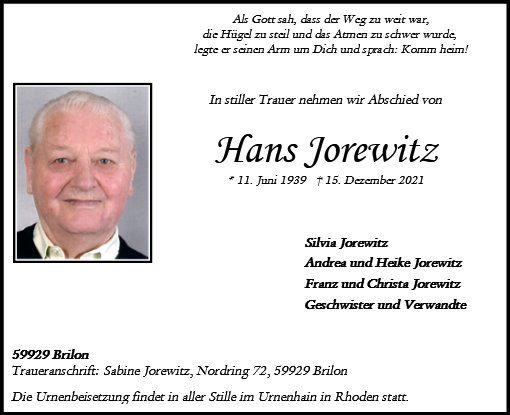 Hans Jorewitz