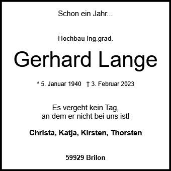 Gerhard Lange