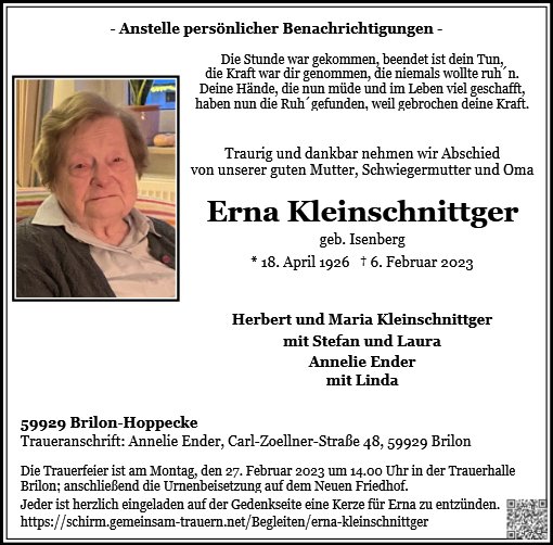 Erna Kleinschnittger