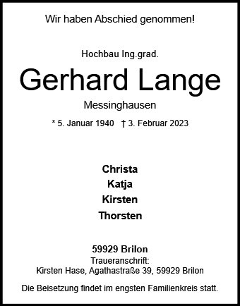 Gerhard Lange