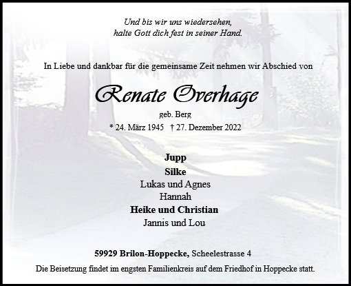Renate Overhage
