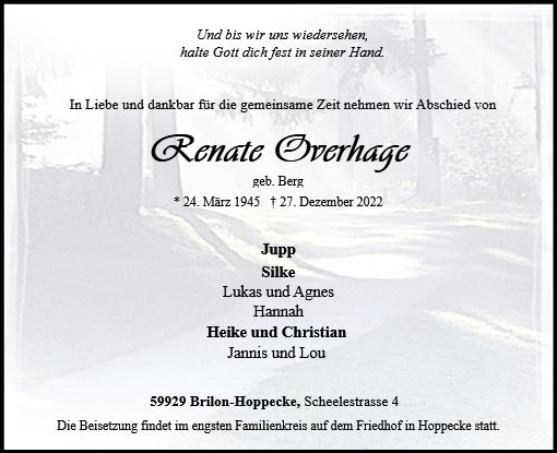 Renate Overhage