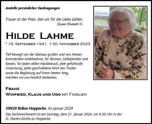Hildegard Lahme