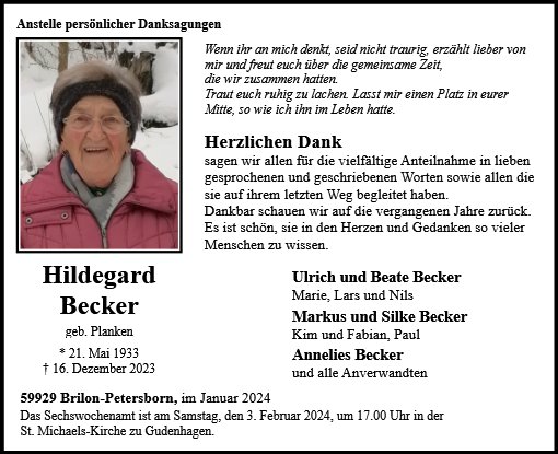 Hildegard Becker