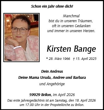 Kirsten Bange