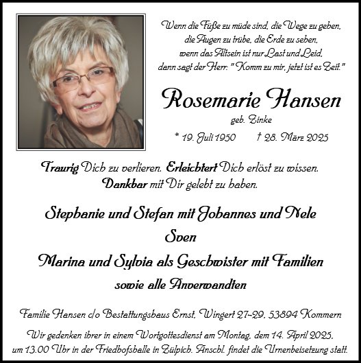 Rosemarie Hansen