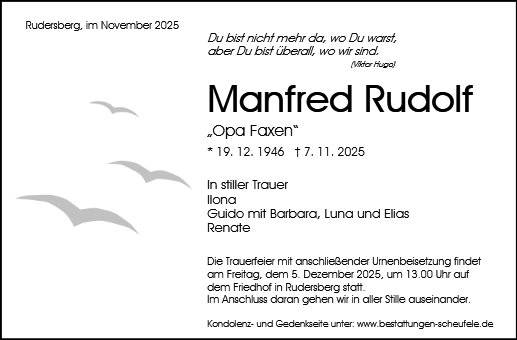 Manfred Rudolf