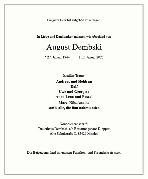 August Dembski