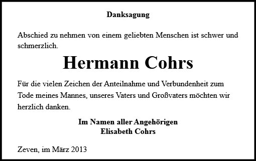 Hermann Cohrs